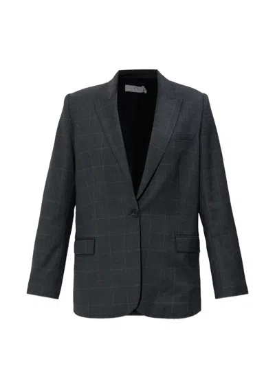 Iro Calu Check-pattern Blazer In Black