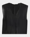 Iro Calyssa Flowy V-neck Top In Black