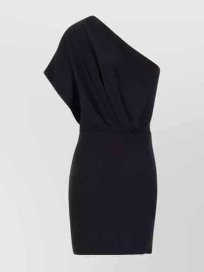 Iro "camelia" Dress With Asymmetric Hem And Neckline In Black