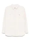 Iro Cotton Shirt With Long Sleeves And Collar In Neutral