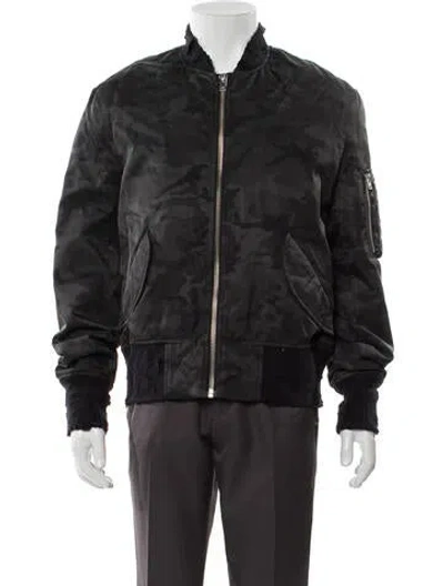 Pre-owned Iro Camouflage Print Bomber Jacket In Green