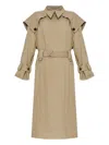Iro Cape-collar Belted Trench Coat In Brown