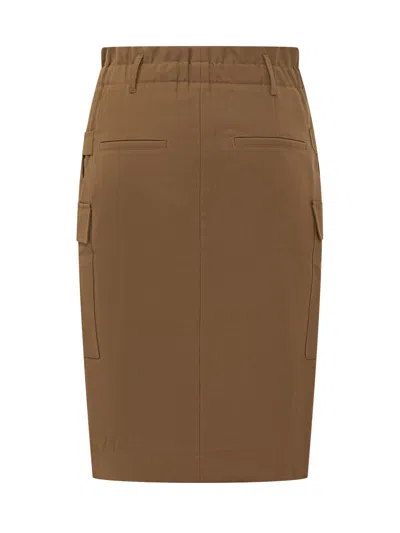 Iro Cargo Mini Skirt In Camel Natural