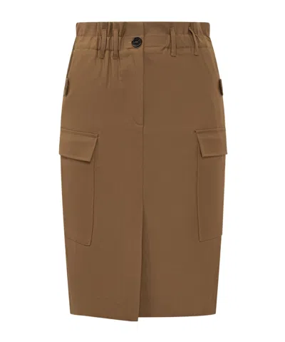 Iro Cargo Skirt In Brown