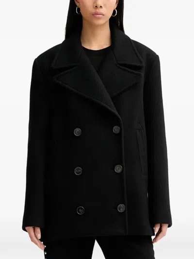 Iro Caribe Double-breasted Coat In Black