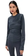 Iro Carole Top Anthracite In Blue