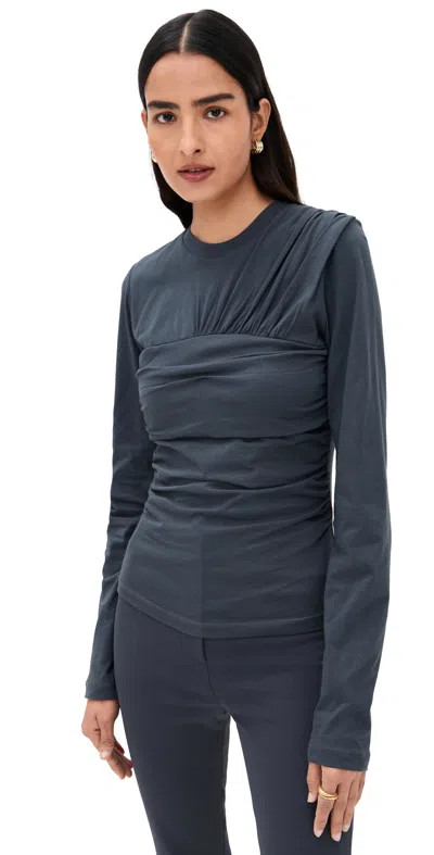Iro Carole Top Anthracite In Blue