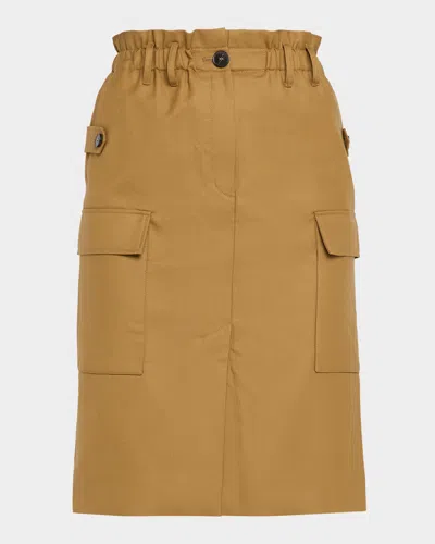 Iro Carrie Cargo Midi Skirt In Brown