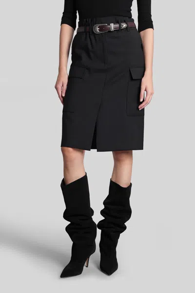 Iro Carrie Skirt In Black Wool