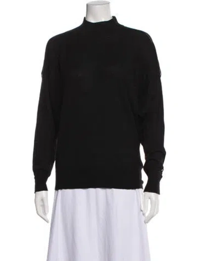 Pre-owned Iro Cashmere Mock Neck Sweater In Black