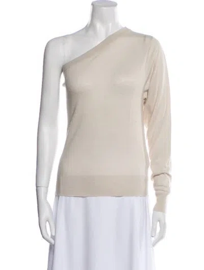 Pre-owned Iro Cashmere One-shoulder Sweater In Neutral