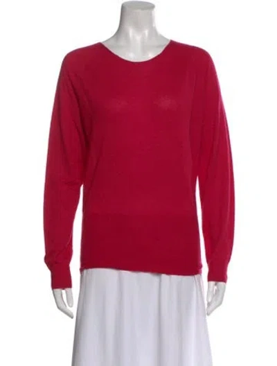 Pre-owned Iro Cashmere Scoop Neck Sweater In Red