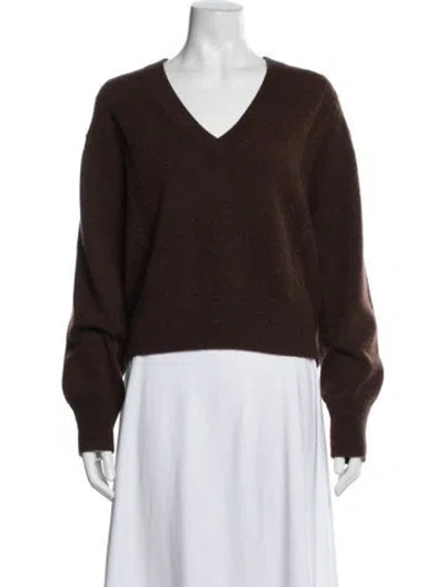 Pre-owned Iro Cashmere V-neck Sweater In Brown
