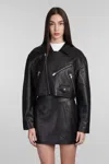 Iro Castilli Biker Jacket In Black Leather In Black