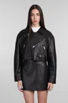 Iro Castilli Biker Jacket In Black Leather In Black