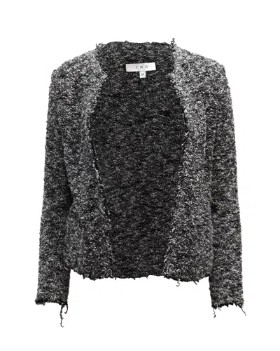 Iro Chada Knit Open-front Jacket In Grey Acrylic In Gray