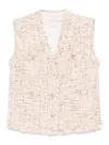 Iro Ozya Wool Blend Vest In Beige
