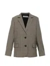 Iro Check-pattern Blazer In Gray