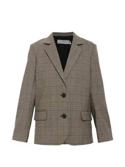 Iro Check-pattern Blazer In Gray