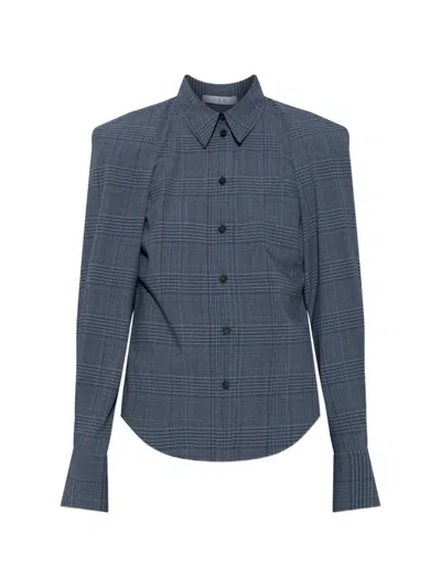 Iro Check-pattern Lidja Shirt In Blue