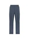 Iro Check-pattern Pleated Trousers In Blue