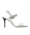 Iro 95mm Studded Leather Sandals In Silver