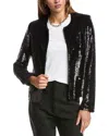 Iro Spire Embellished Shoulder Pad Jacket In Black