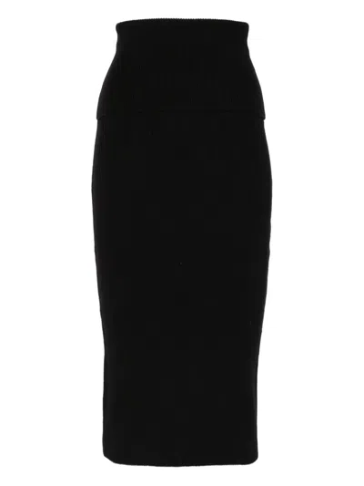 IRO CHRISTY RIBBED MIDI SKIRT