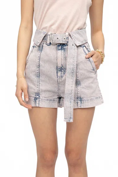 Iro Ciotat Short In Blue Bleached In Gray
