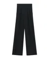 Iro Womens Bla01 Jeon Pleated Wide-leg Mid-rise Wool-blend Trousers In Black