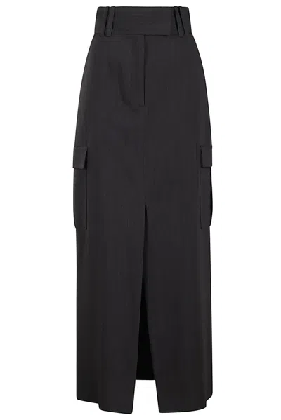 Iro Belt-loop Skirt In Grey