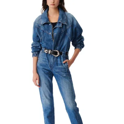 Iro Cleo Jumpsuit In Blue Denim