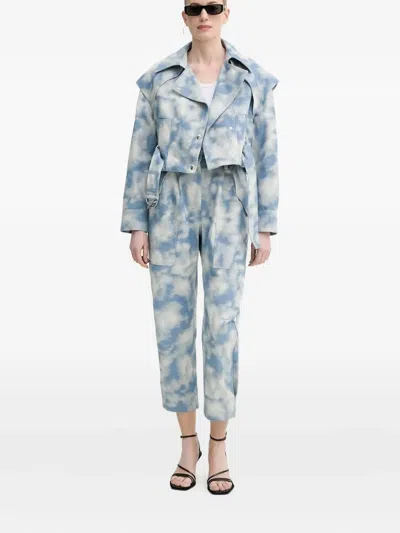 Iro Cloud-print Jeans In Blue