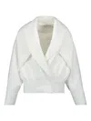 Iro Collar-detail Cropped Jacket In White