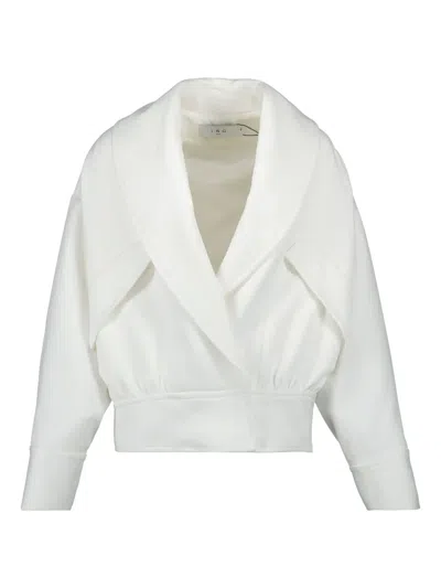Iro Collar-detail Cropped Jacket In White