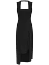 Iro Collas Sleeveless High-low Midi Dress In Black