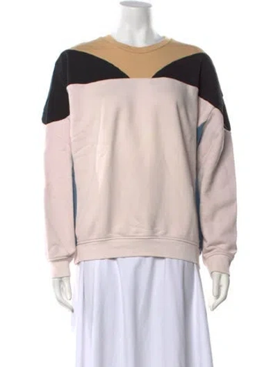 Pre-owned Iro Colorblock Pattern Crew Neck Sweatshirt In Pink