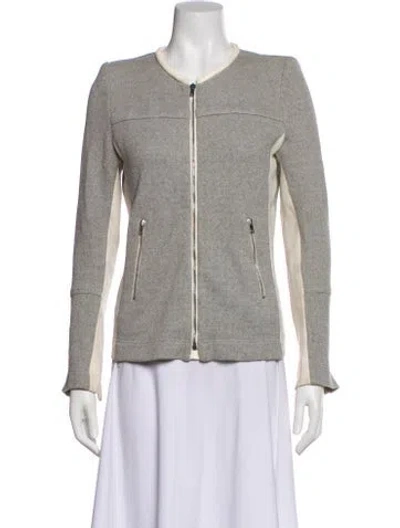 Pre-owned Iro Colorblock Pattern Evening Jacket In Gray