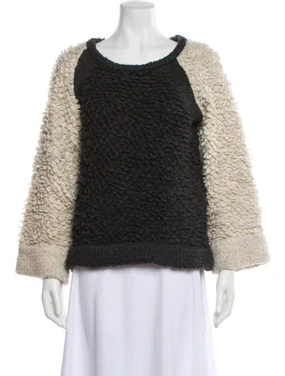 Pre-owned Iro Colorblock Pattern Scoop Neck Sweater In Black