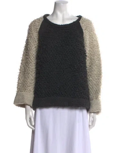 Pre-owned Iro Colorblock Pattern Scoop Neck Sweater In Gray