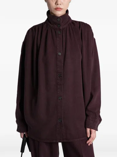 Iro Coming High-neck Shirt In Purple
