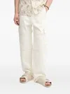 Iro Contrast-stitch Jeans In White
