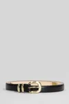 Iro Cool Flat Blg Belts In Black Leather In Black