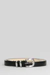 Iro Cool Flat Bn Belts In Black Leather In Black