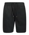 Iro Cotton Drawstring Elastic Waist Shorts In Black