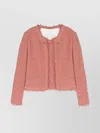 Iro Open-front Jacket With Fringed Edges