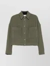 Iro Cotton Jacket Patch Pockets In Gray