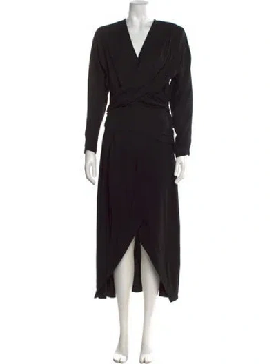 Pre-owned Iro Cowl Neck Long Dress In Black