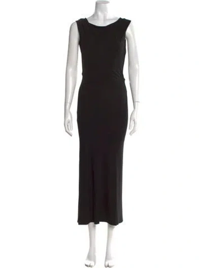 Pre-owned Iro Cowl Neck Long Dress In Black
