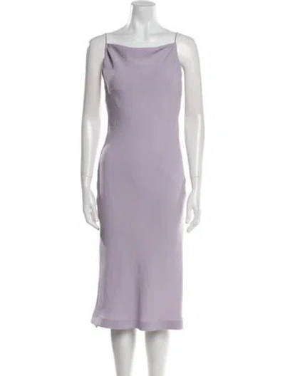 Pre-owned Iro Cowl Neck Midi Length Dress In Purple